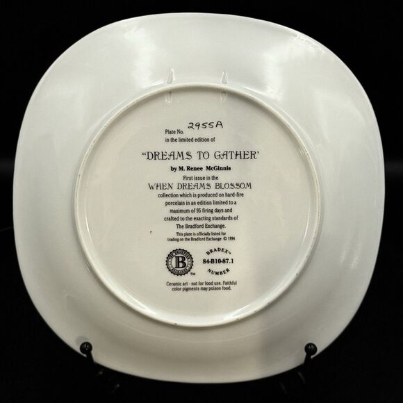 Vintage Limited Edition Bradford Exchange Plate “Dreams To Gather” By M. Renee - Picture 4 of 6